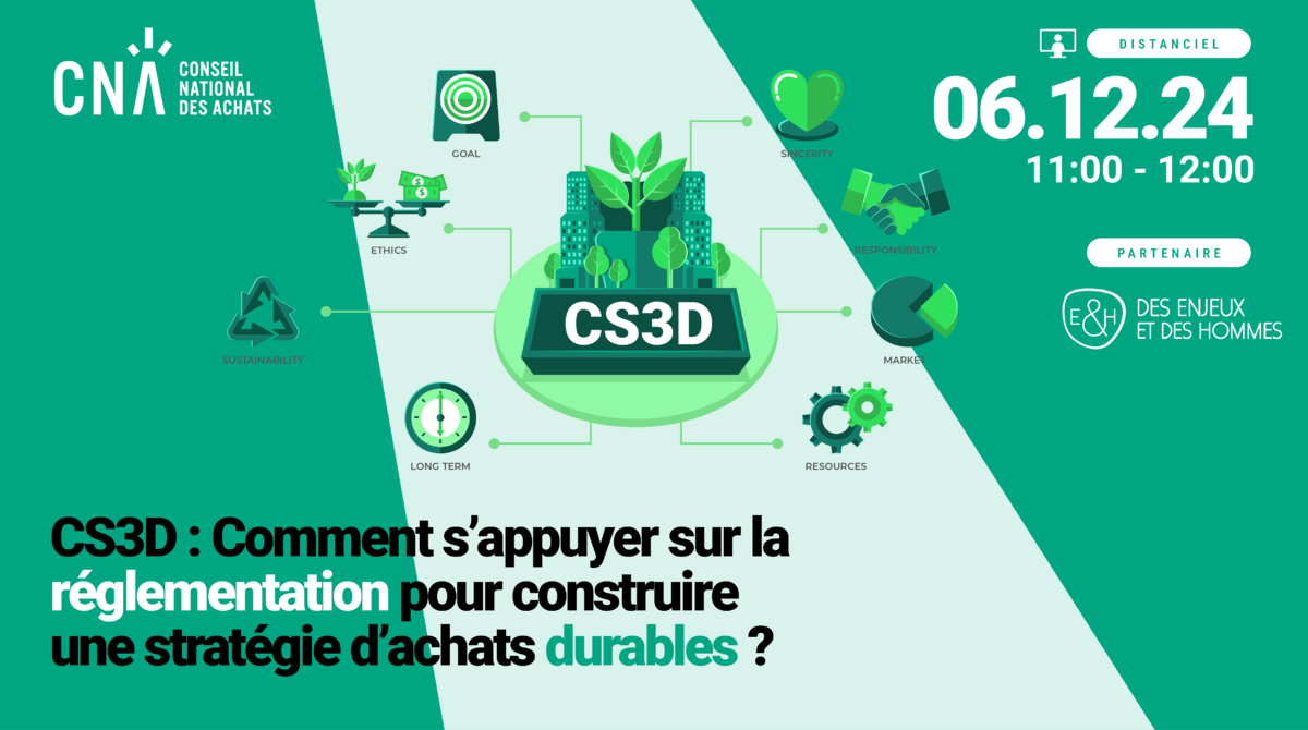 CS3D : Comment s’appuyer sur la réglementation pour construire une stratégie d’achats durables ?