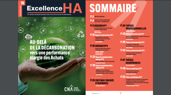 Excellence HA n°16 - Au-delà de la décarbonation, vers une performance élargie des Achats