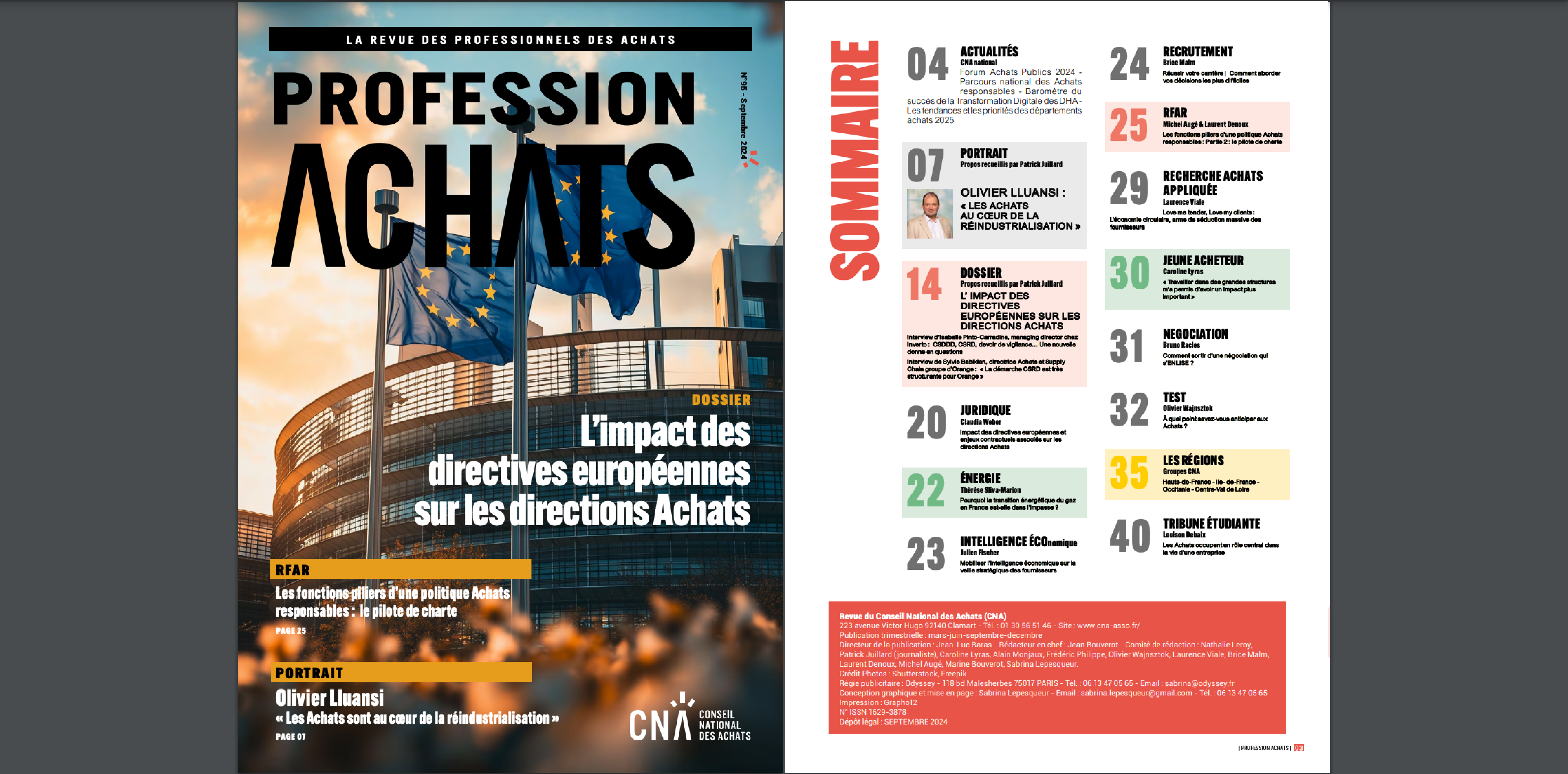 Profession Achats n°95 - L'impact des directives européennes sur les directions Achats