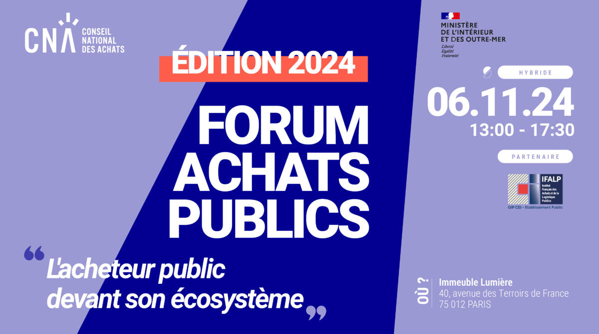 Forum Achats Publics 2024 | L'acheteur public devant son écosystème