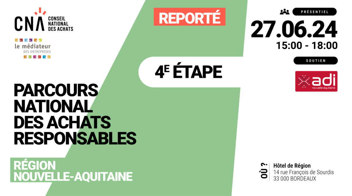 [REPORTÉ] Parcours national des achats responsables - 4e étape : Bordeaux